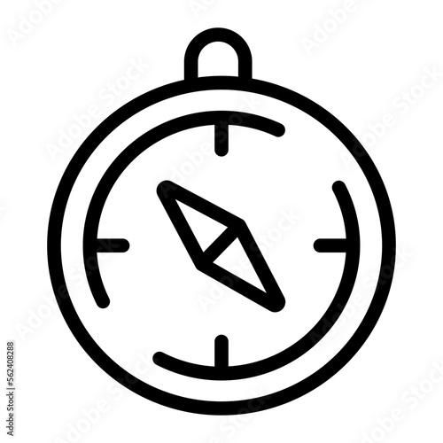 Free Download compass line icon - GFXLoad