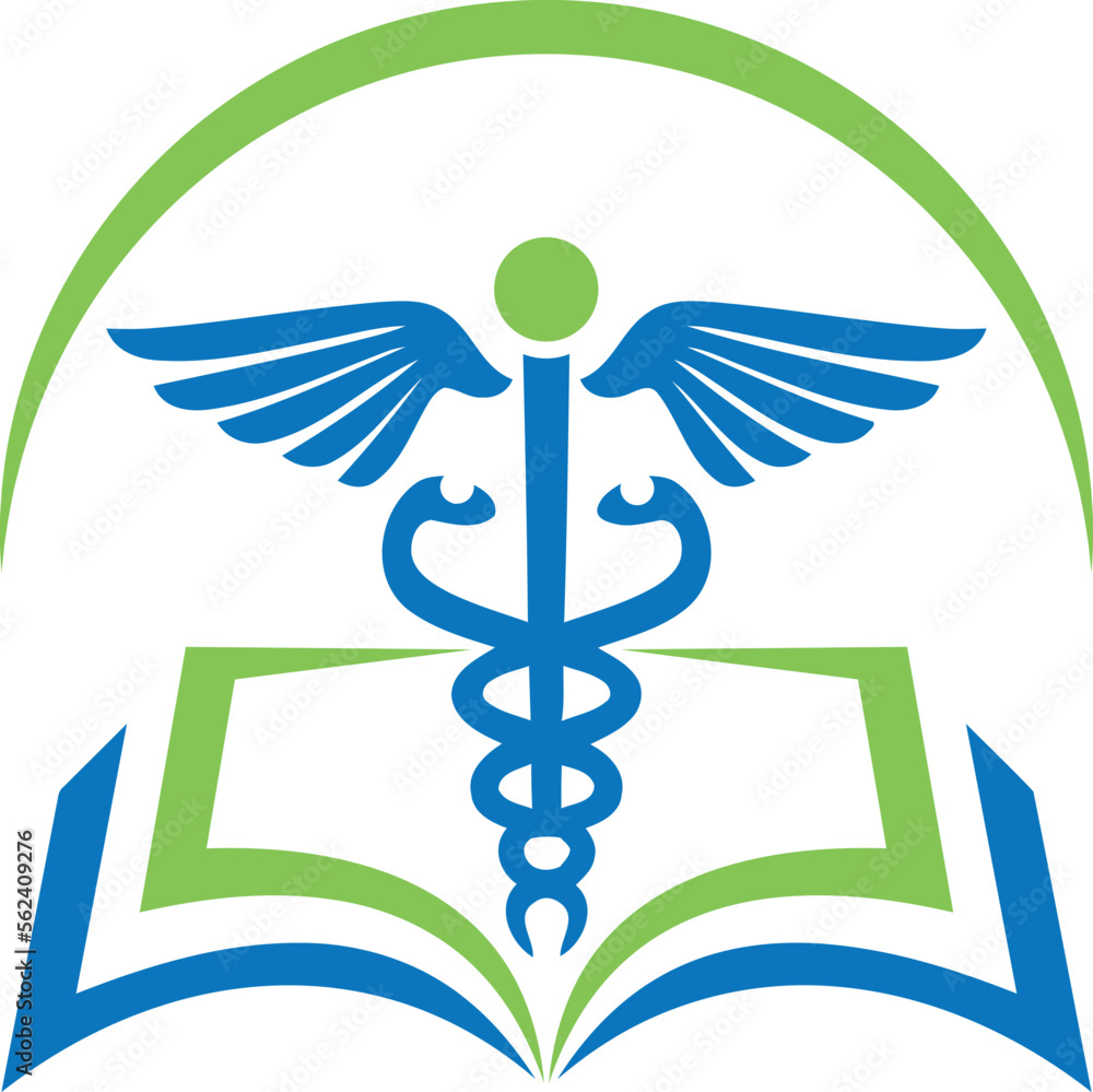 caduceus medical symbol on white background Stock Vector | Adobe Stock