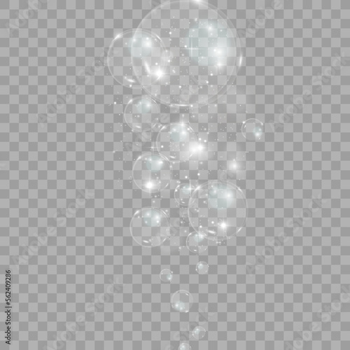  Bubble vector. soap bubble on a transparent background. Vector design. 