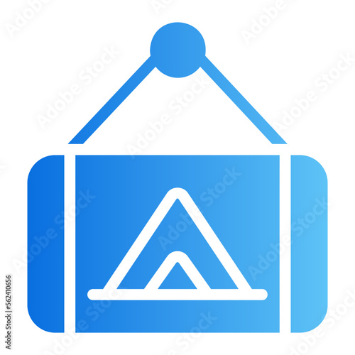 signboard gradient icon