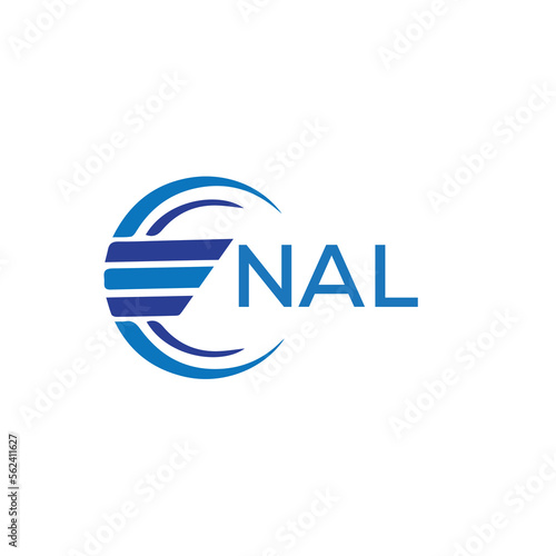 NAL letter logo. NAL blue image on white background. NAL vector logo design for entrepreneur and business. NAL best icon.	
 photo