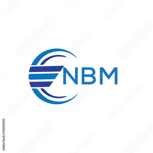 NBM letter logo. NBM blue image on white background. NBM vector logo design for entrepreneur and business. NBM best icon.	
 photo