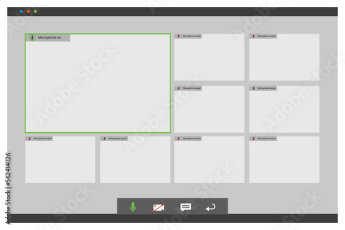 Online video chat template set