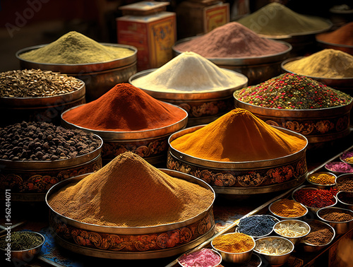 Spices on the market. Generative AI.
