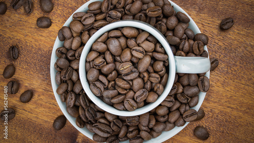 Macro high-resolution image of coffee beans