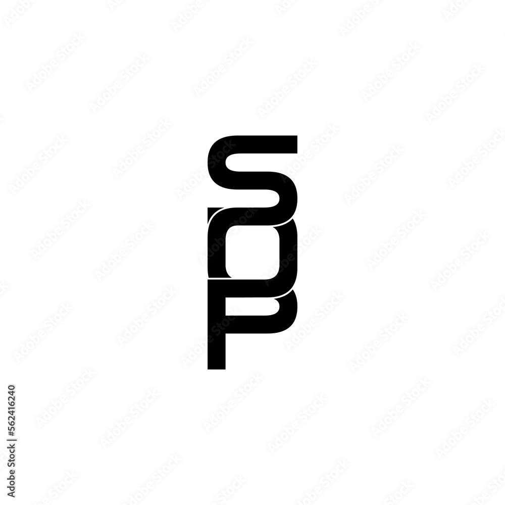 sop typography letter monogram logo design sop typography letter monogram logo design