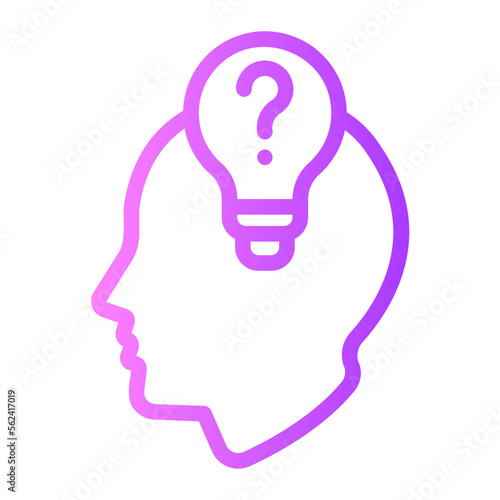 Thinking  gradient icon