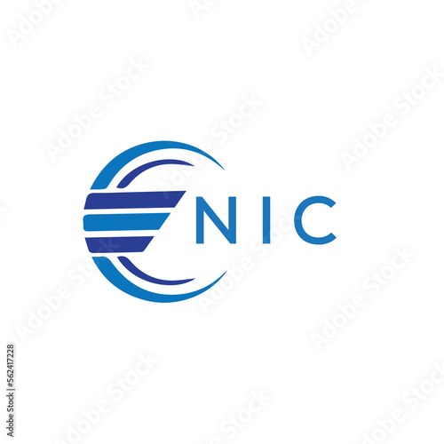 NIC letter logo. NIC blue image on white background. NIC vector logo design for entrepreneur and business. NIC best icon.
