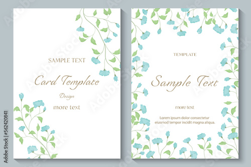 Flower vector frame of card cover design template background.Floral invite for printing, wedding, anniversary, valentine, birthday, flyer, banner. Greeting card layout concept.
