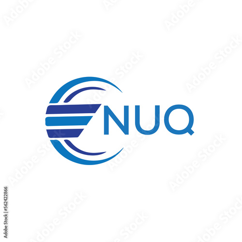 NUQ letter logo. NUQ blue image on white background. NUQ vector logo design for entrepreneur and business. NUQ best icon.
 photo