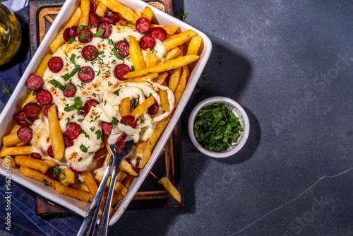 Canvas Print Pizza loaded french fries
