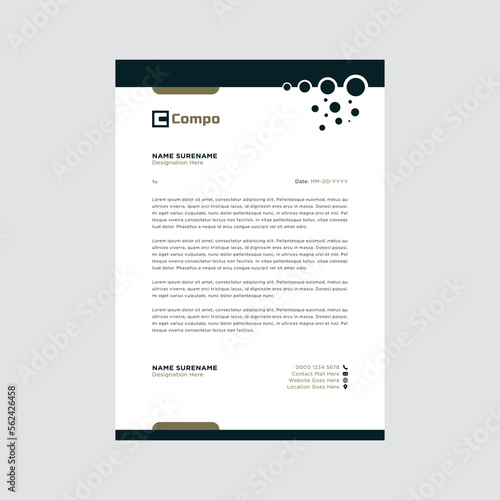 Professional letterhead template design vector illustration