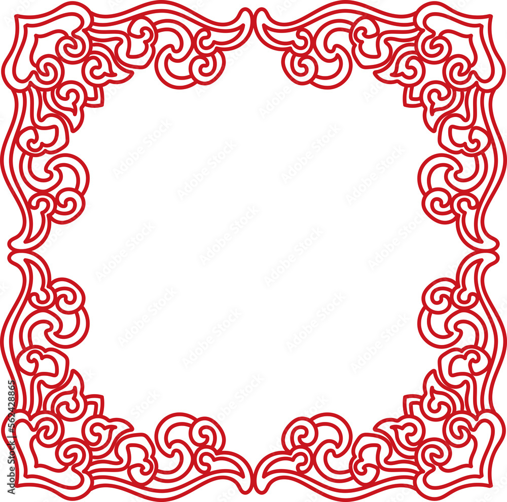 Ancient Chinese Retro Pattern botanic garden spiral curve cross frame chain Ancient Chinese Retro Pattern botanic garden spiral curve cross frame chain