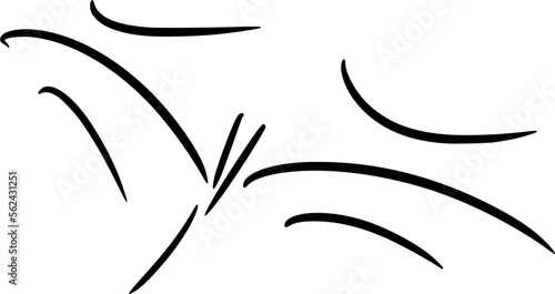 Vector drawing of eyes and bridge of nose. Depicts various emotions. It’s just a contour. On a white background, isolated. Hand-drawn in cartoon style.eyes were squeezed shut from laugher, pleasure 