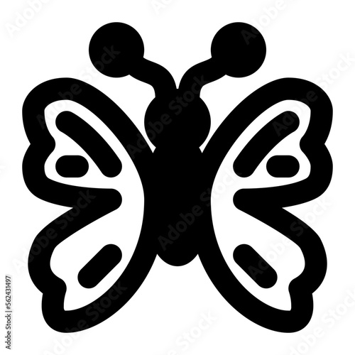 Butterfly Glyph Icon vector design and illustration template photo