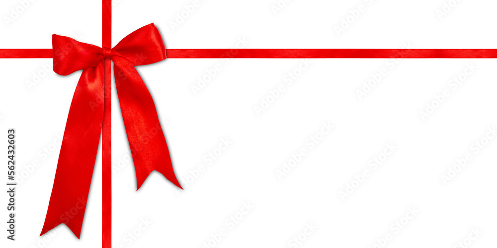 Gift wrapping design with red satin bow isolated on transparent background. Gift wrapping design with red satin bow isolated on transparent background.