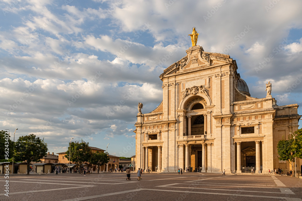 Assisi, Italy - August 20, 2019 - Church of Santa Maria degli Angeli Assisi, Italy - August 20, 2019 - Church of Santa Maria degli Angeli