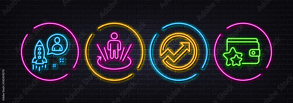 Startup, Audit and Augmented reality minimal line icons. Neon laser 3d lights. Loyalty program icons. For web, application, printing. Developer, Arrow graph, Virtual reality. Bonus wallet. Vector Startup, Audit and Augmented reality minimal line icons. Neon laser 3d lights. Loyalty program icons. For web, application, printing. Developer, Arrow graph, Virtual reality. Bonus wallet. Vector