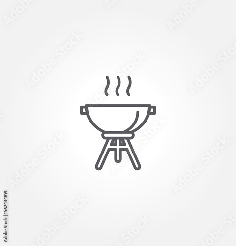 grill icon vector illustration logo template for many purpose. Isolated on white background.
