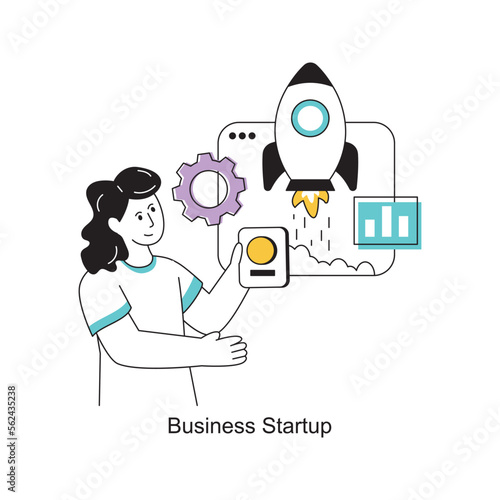 Business startup Flat Style Design Vector illustration. Stock illustration