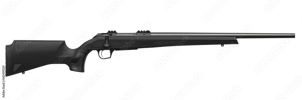 Modern bolt carbine isolated on white background. Weapons for sports, hunting and self-defense. Modern bolt carbine isolated on white background. Weapons for sports, hunting and self-defense.