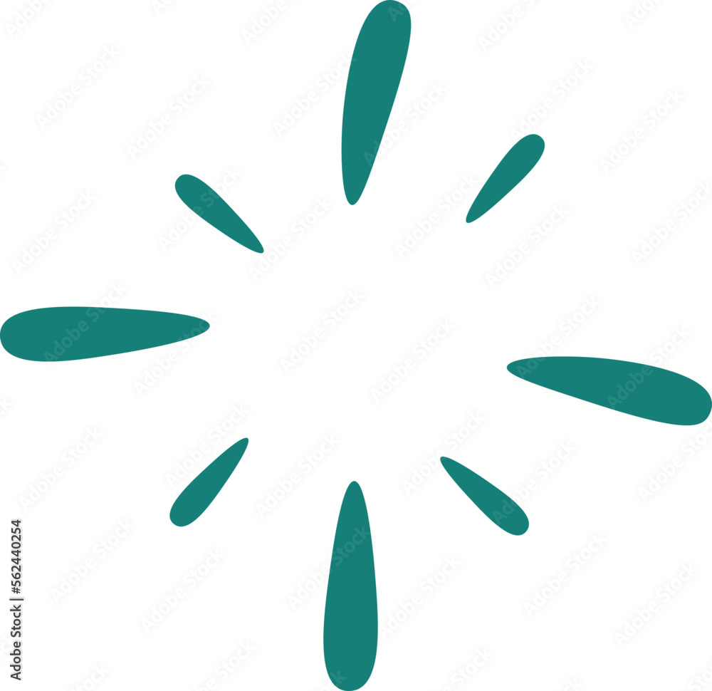 Hand drawn simple firework line flat icon Hand drawn simple firework line flat icon