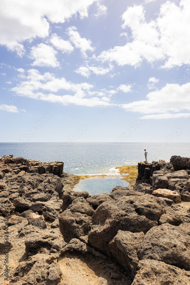 Natural pool in the east of Fuerteventura, Canary Islands