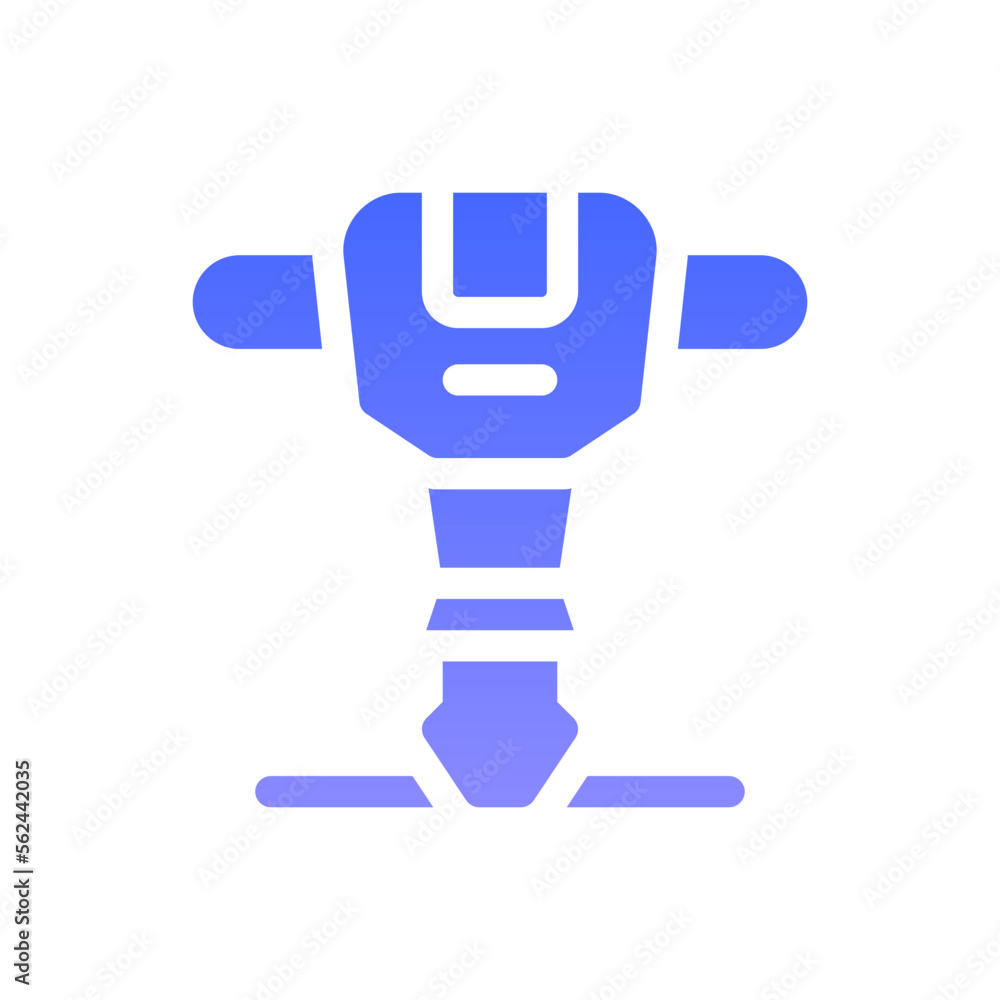 jackhammer flat gradient icon jackhammer flat gradient icon