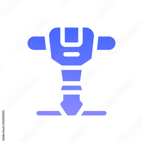 jackhammer flat gradient icon