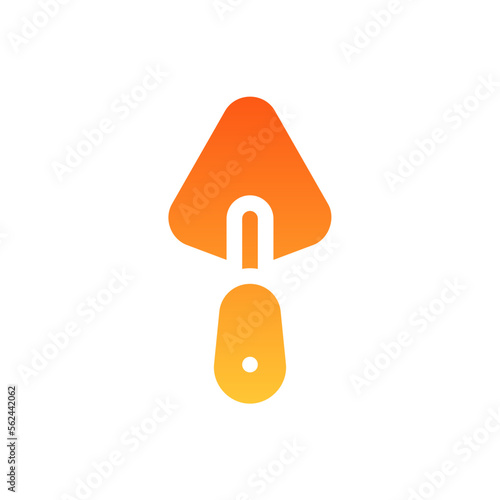 trowel flat gradient icon