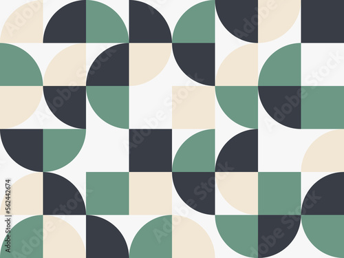 Abstract background design in minimalistic Bauhaus style. Vector pattern with vintage colors. ready to use for cloth, textile, wrap and other.