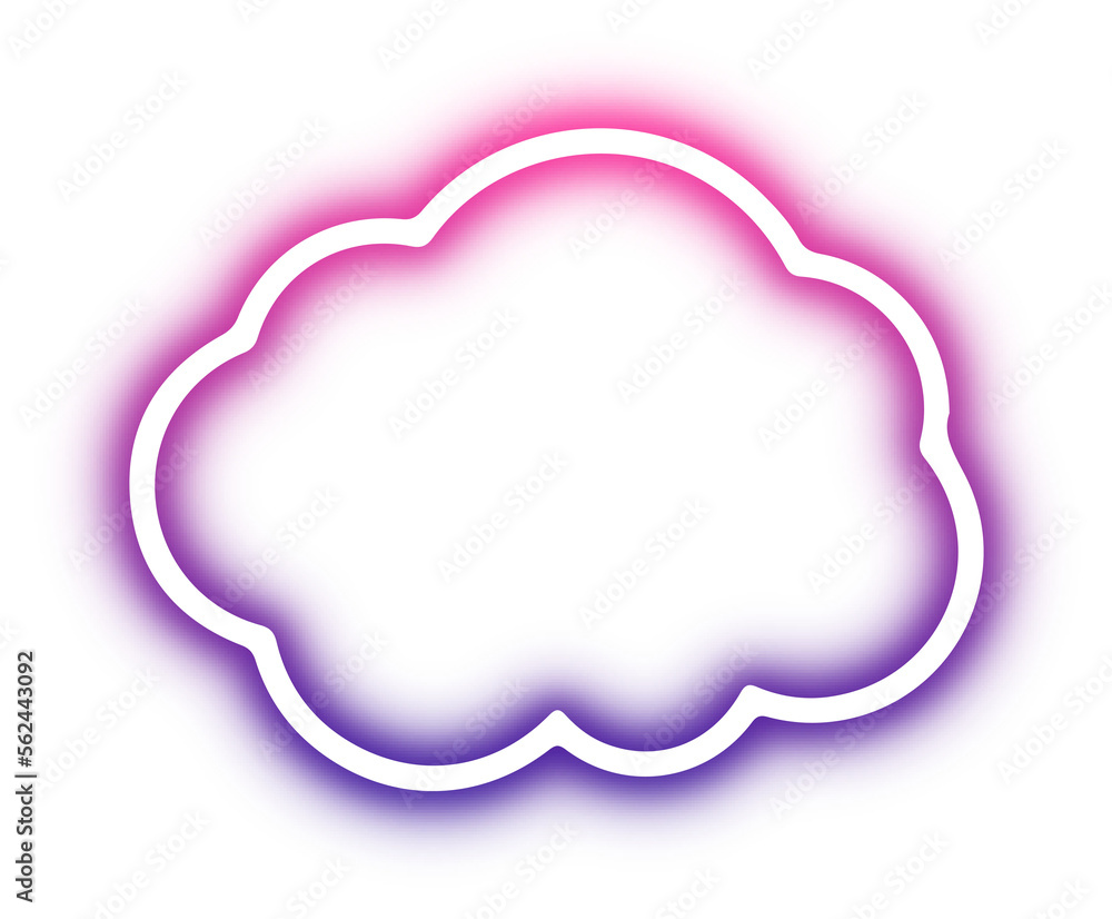 Collection of cloud neon