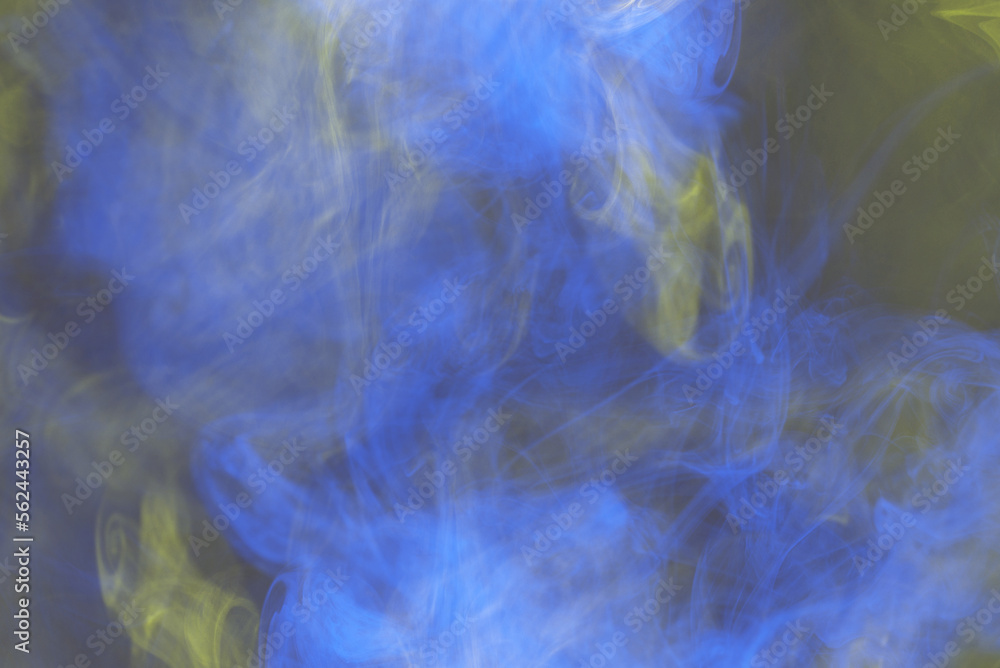 Obraz premium Blue steam on a black background.