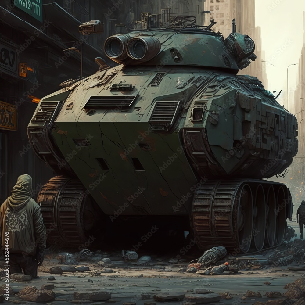 Tank with soldiers Generative AI Tank with soldiers Generative AI