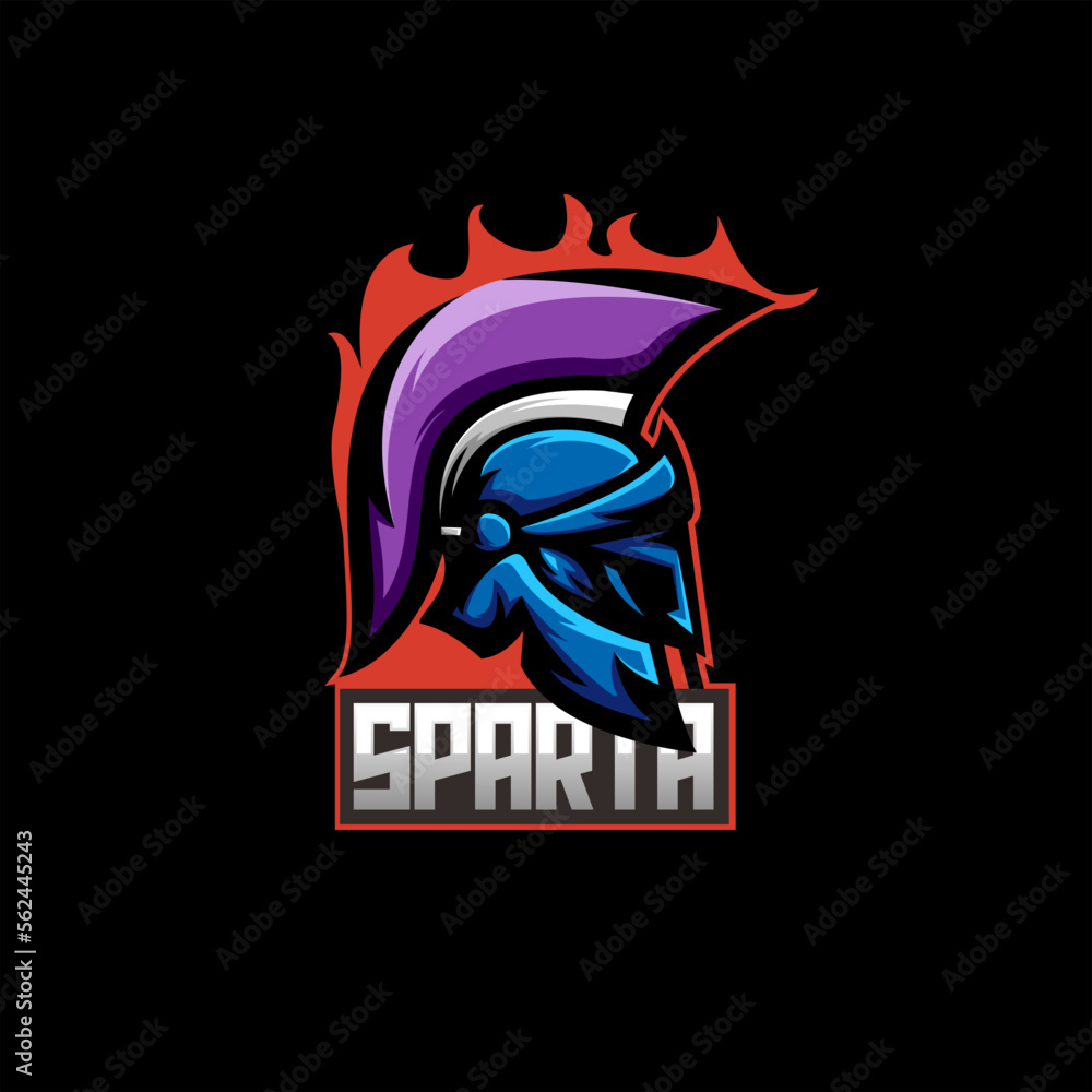 Logo esport sparta mascot template