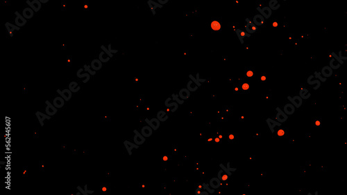 red liquid splashes, swirl and waves with scatter drops. Royalty high-quality free stock of paint, oil or ink splashing dynamic motion, design elements for advertising isolated on black background