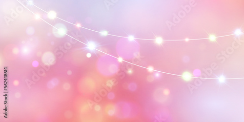 Elegant Valentine's Day background with light effects and gradient.Vector.For web design and illustrations.