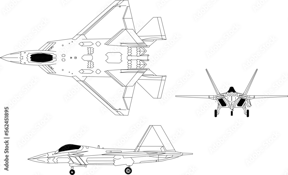 sketch vector illustration of a hunter fighter jet sketch vector illustration of a hunter fighter jet