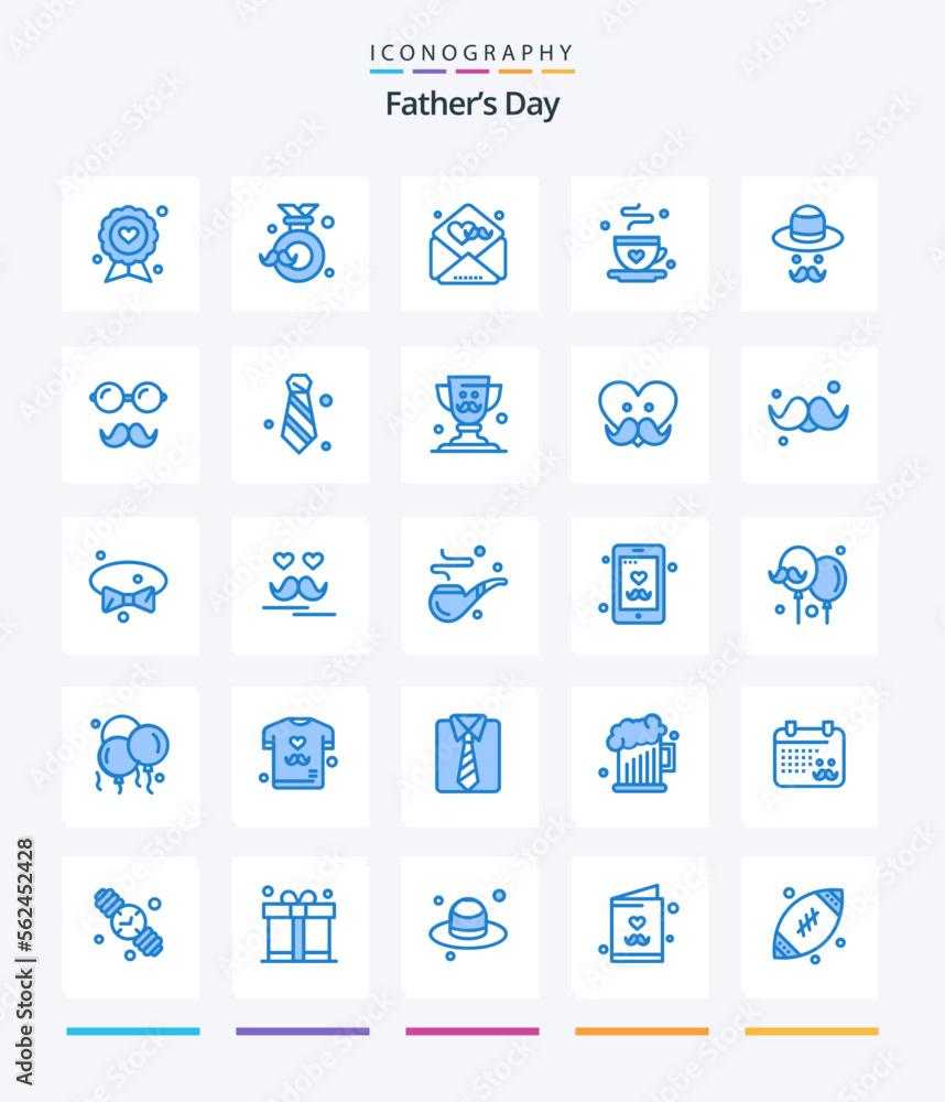 Creative Fathers Day 25 Blue icon pack  Such As avatar. day. wishes. brim. fathers day