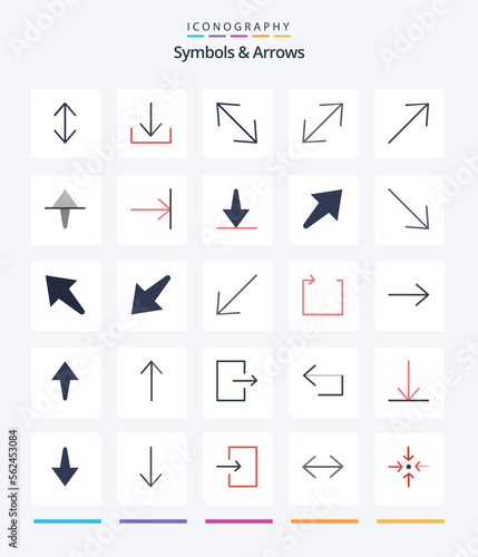 Creative Symbols & Arrows 25 Flat icon pack Such As arrow. end. arrow. arrow. home