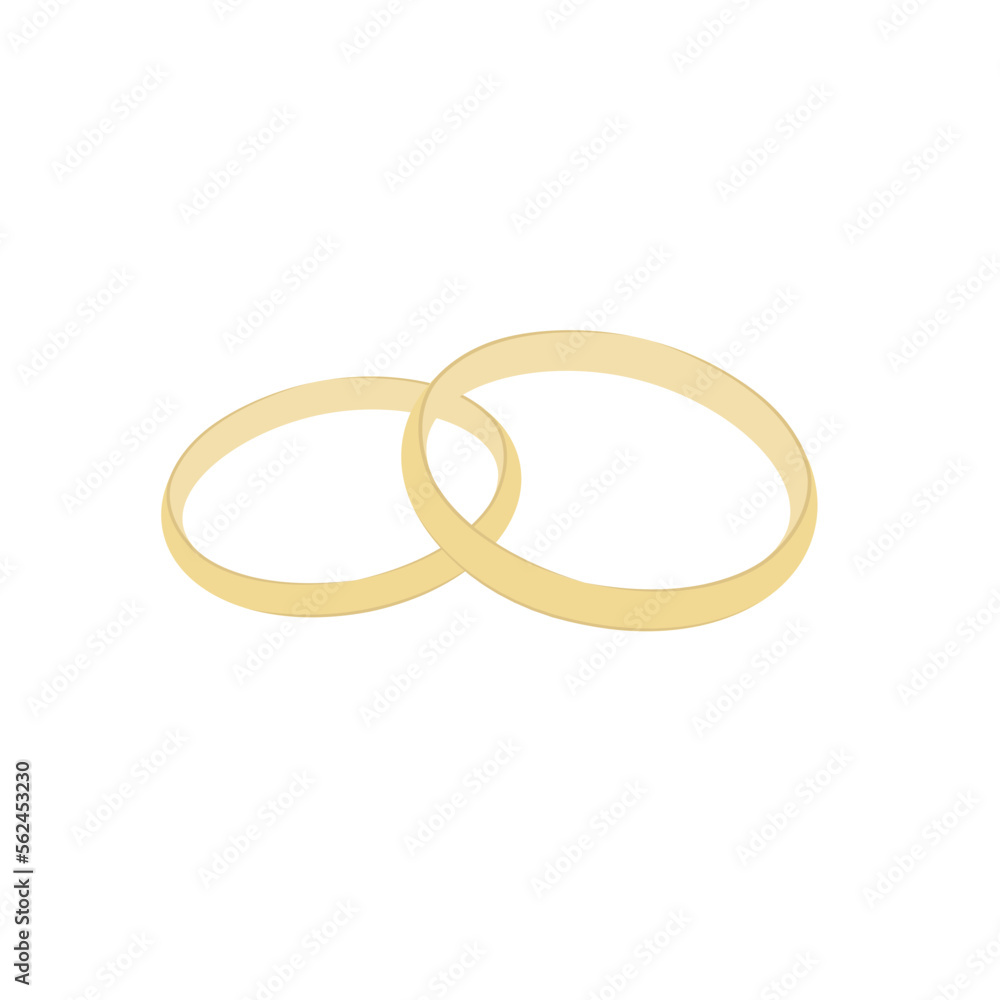 Pair of wedding rings. Gold jewelry for married couple. Template for save the date invitation card. Pair of wedding rings. Gold jewelry for married couple. Template for save the date invitation card.