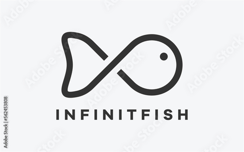 INFINITY WITH FISH LOGO SIMPLE LINE