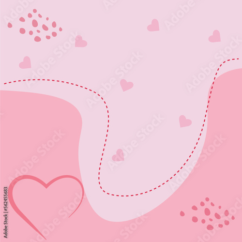Valentine's Day holidays square templates.Social media post
