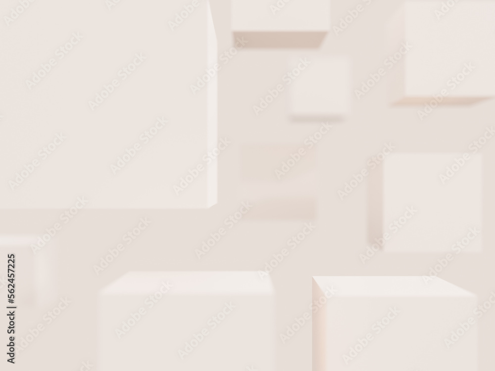 Abstract 3d background design with pastel colored spheres