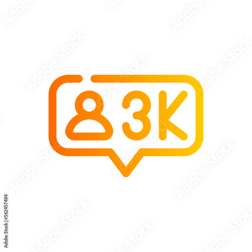 follower gradient icon