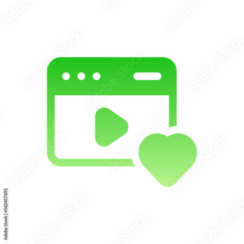 favourite flat gradient icon