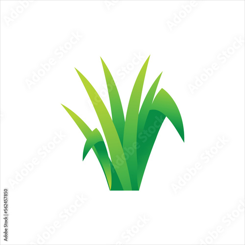 grass colorful illustration gradient logo