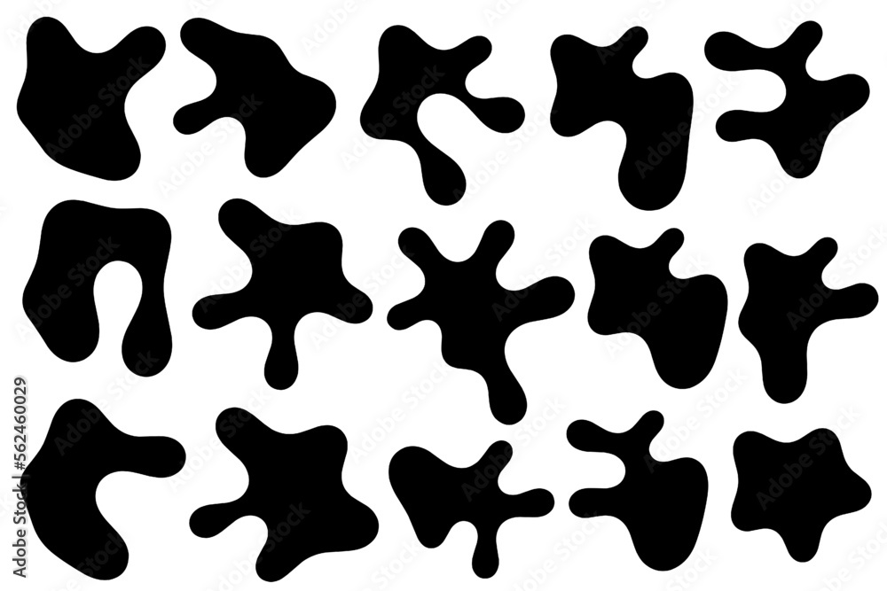 Big set of organic abstract random blob shapes. Fluid irregular forms elements. Liquid blotch silhouettes, water, wave, ink, abstract black element, bubble shapes, irregular oval, random shapes. Big set of organic abstract random blob shapes. Fluid irregular forms elements. Liquid blotch silhouettes, water, wave, ink, abstract black element, bubble shapes, irregular oval, random shapes.