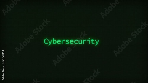 Retro Computer Coding Text Animation Typing Cybersecurity, CRT Monitor Style