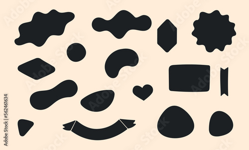 Decorative organic elements graphic shapes and ressources